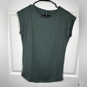 Mountain Hardwear Women's Sleeveless Muscle Tee - w/ Split Back Blue Green Sz M